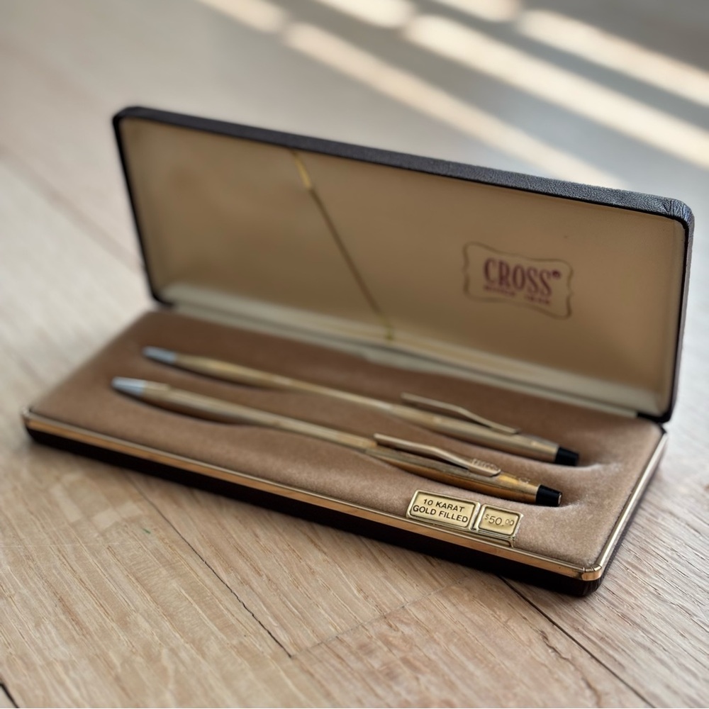 CROSS Gold Pen and Pencil Set